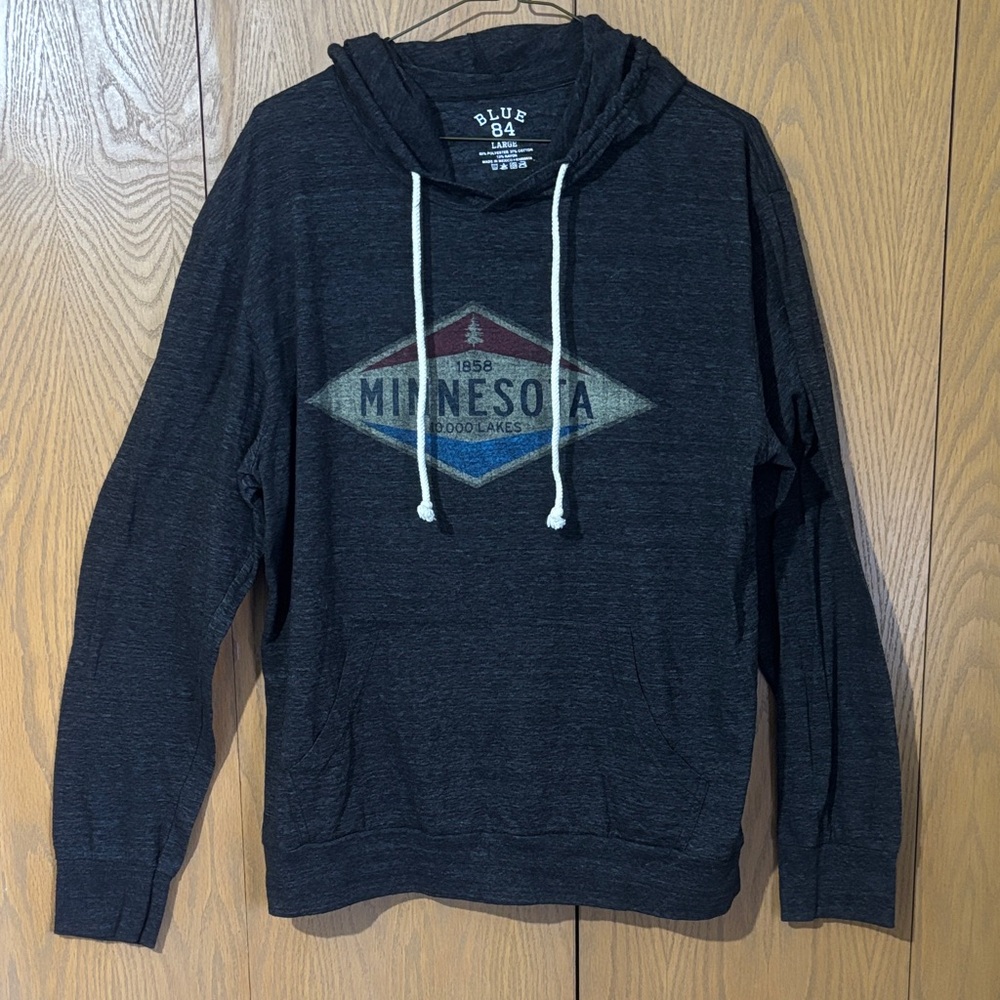 Blue 84 Women’s L Charcoal Hoodie Minnesota